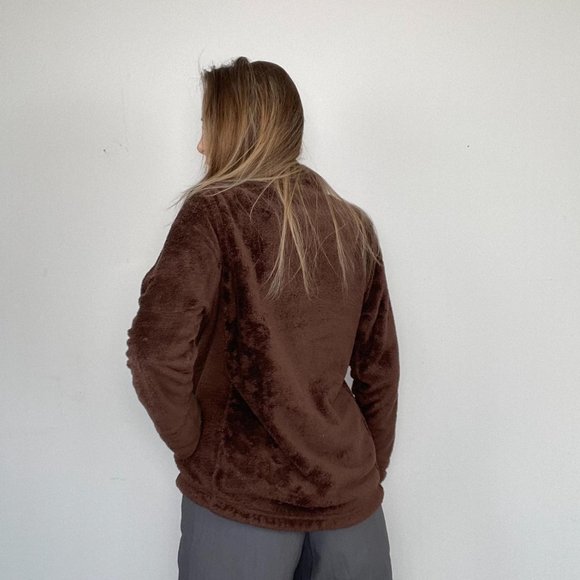 Vintage The North Face Soft Fleece Brown Medium. - Picture 3 of 4